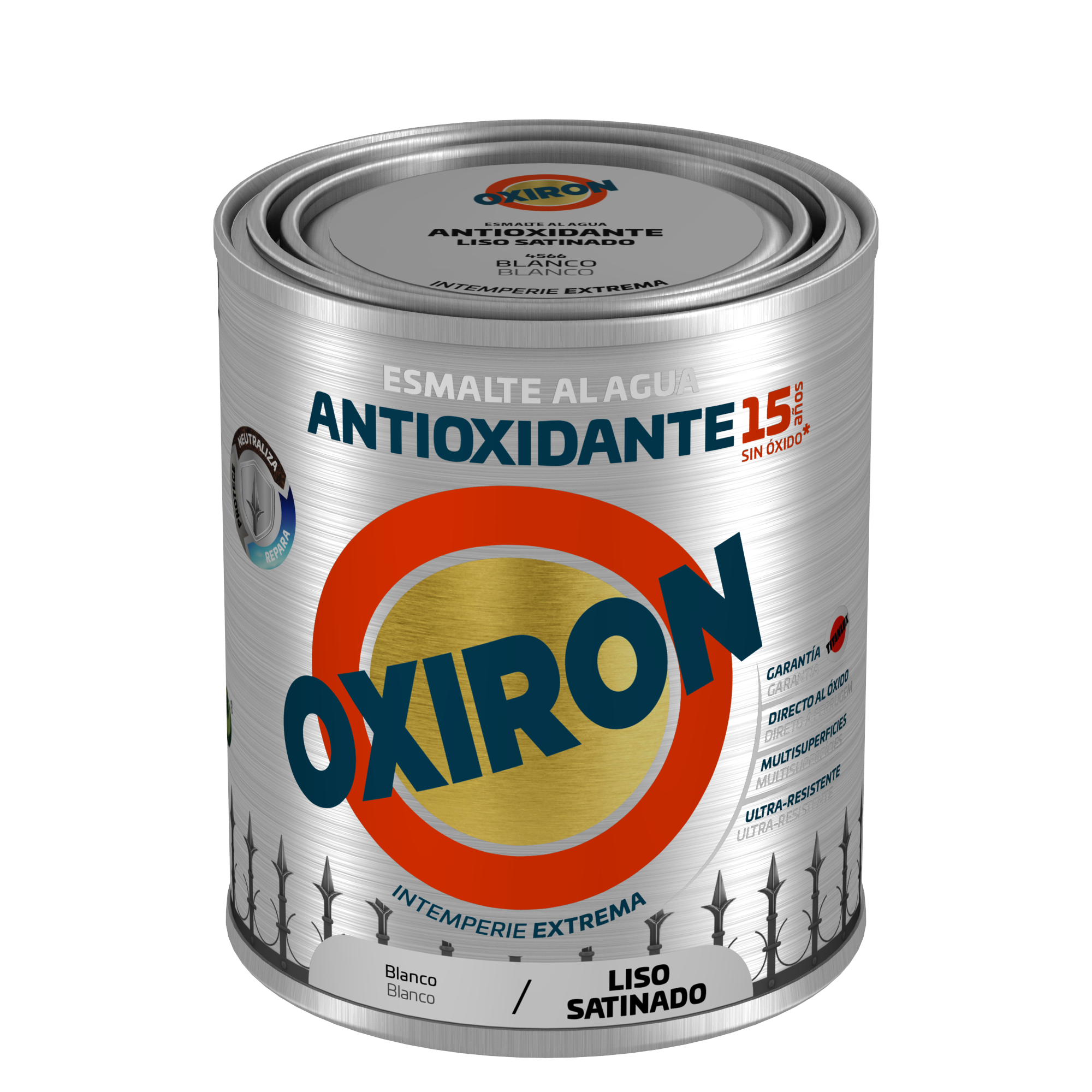 Esmalte antioxidante Oxiron liso satinado al agua